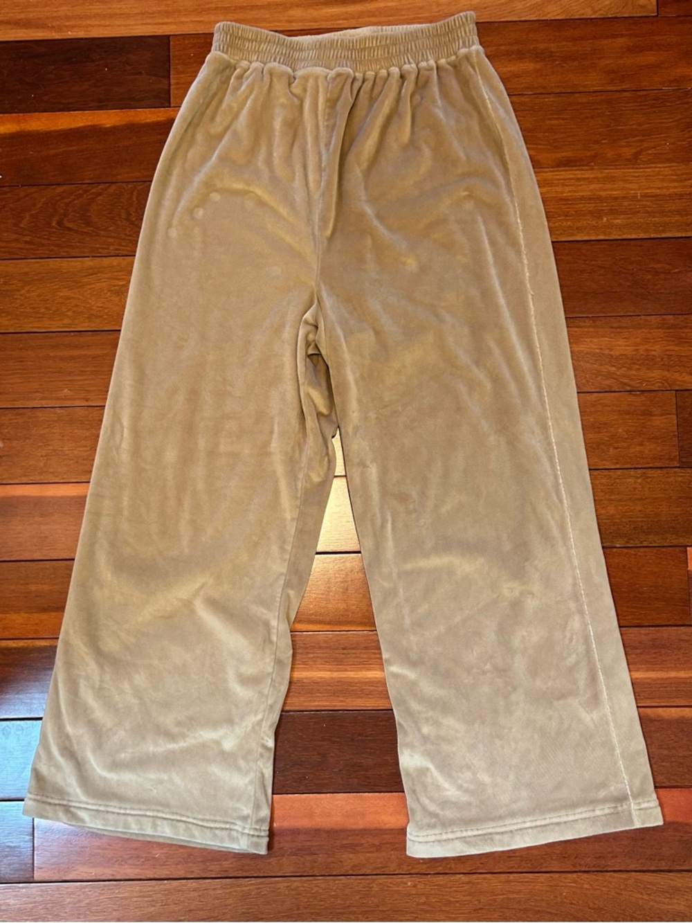 Skims Wide-leg Velour Pants - Small